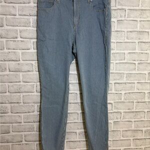 Dyndnm Kate womens Blue Striped Jeans, size 31